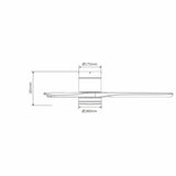 Solana Silent Deckenventilator 132 cm (52") mit LED-Licht 