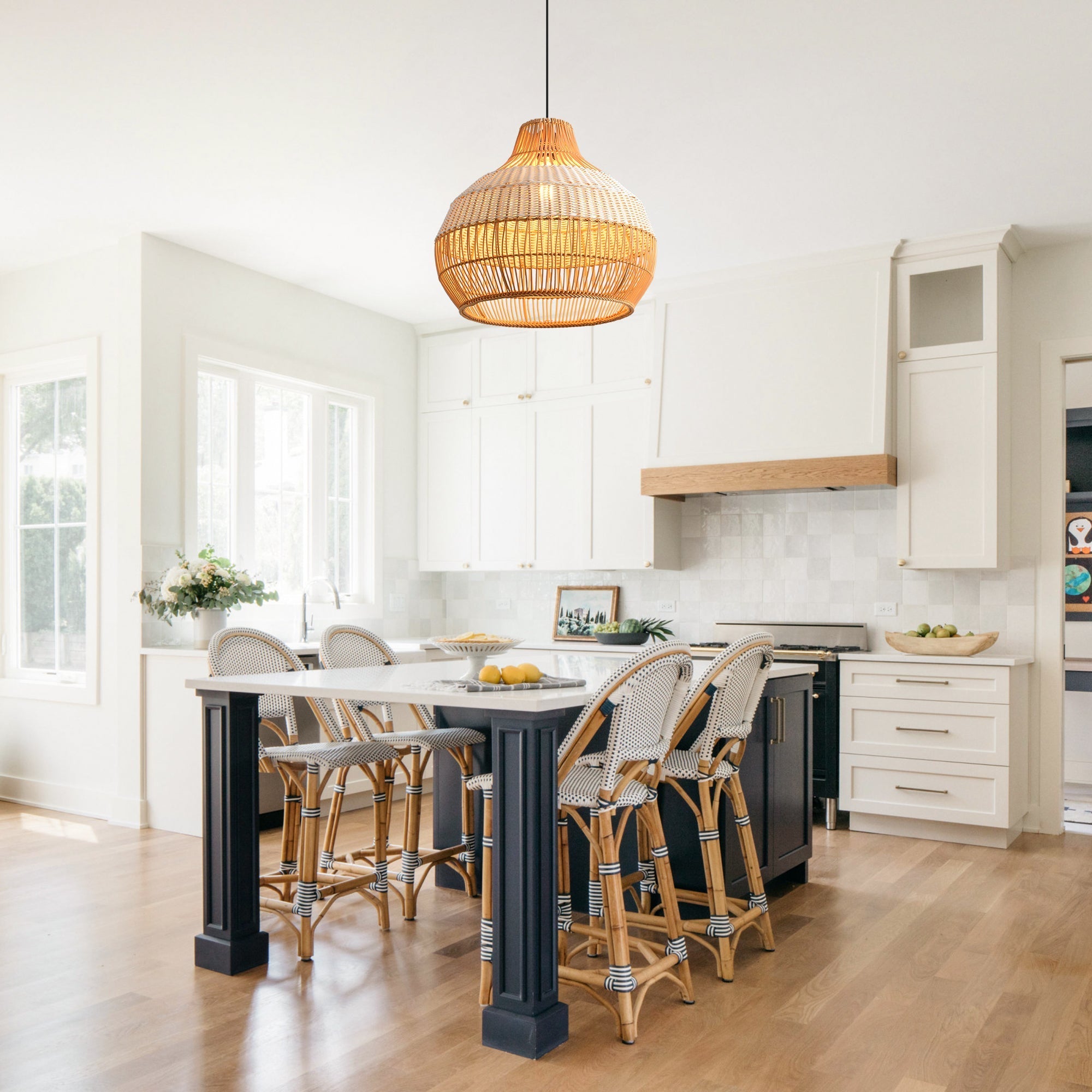 Minimalist Rattan Pendant Light Ø43cm