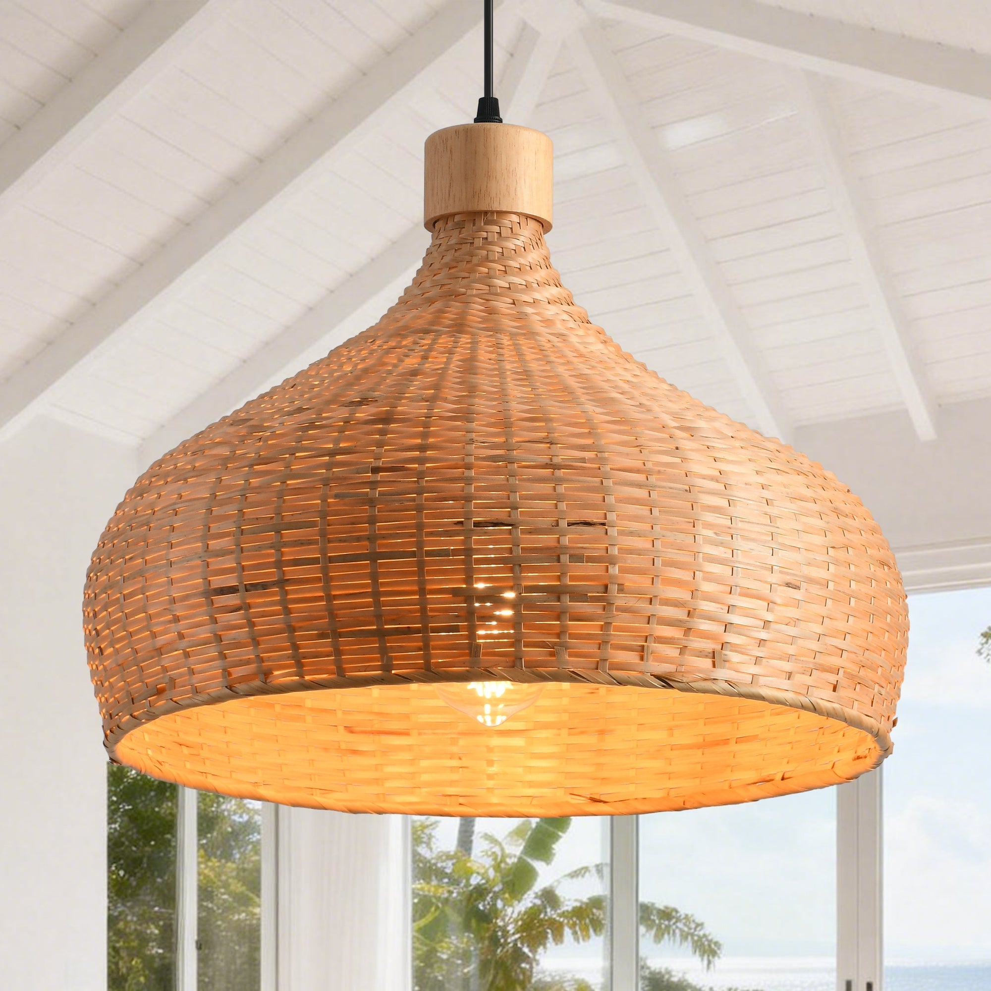 Tropical Bamboo Pendant Light Ø45cm
