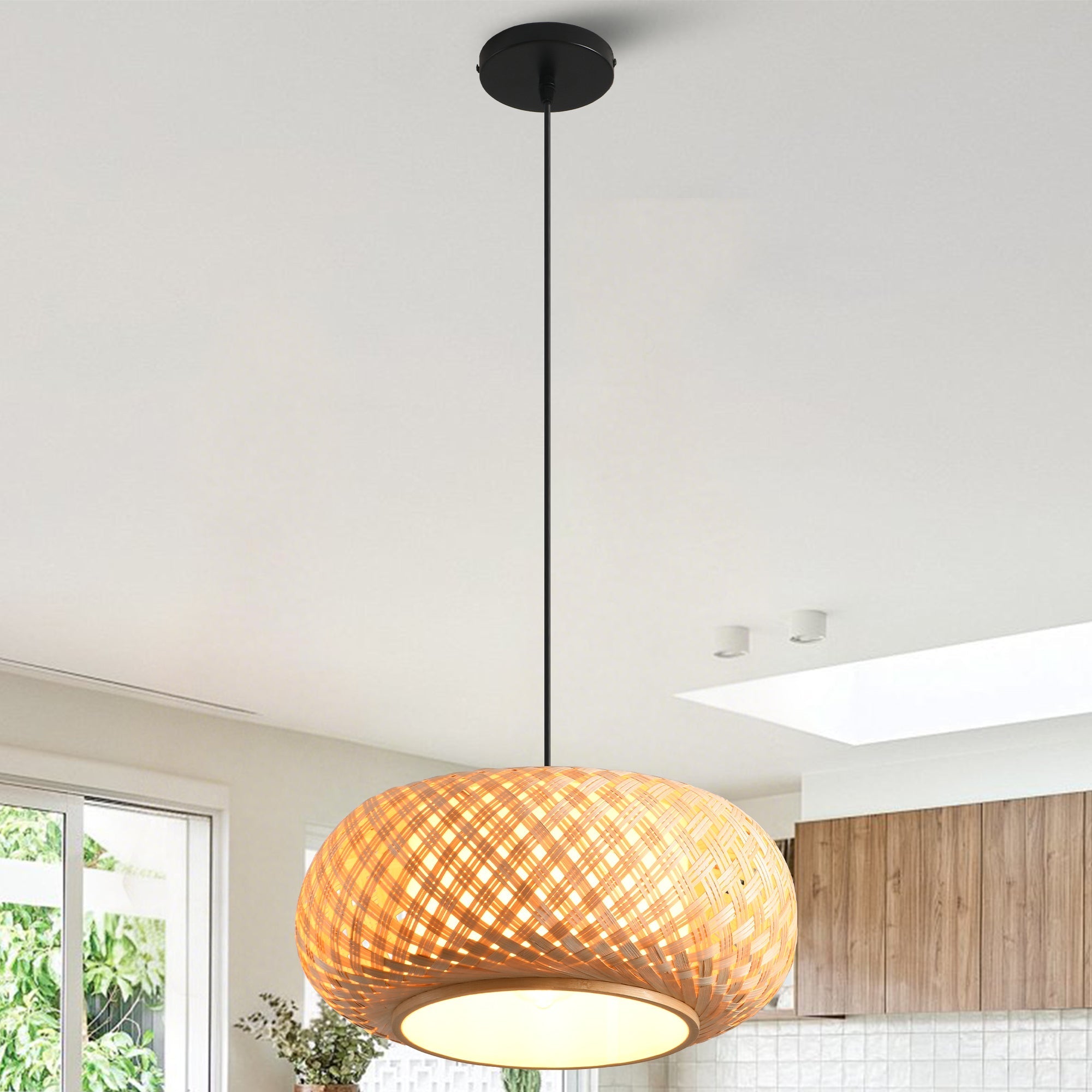 Scandinavian Bamboo Pendant Light Ø40cm
