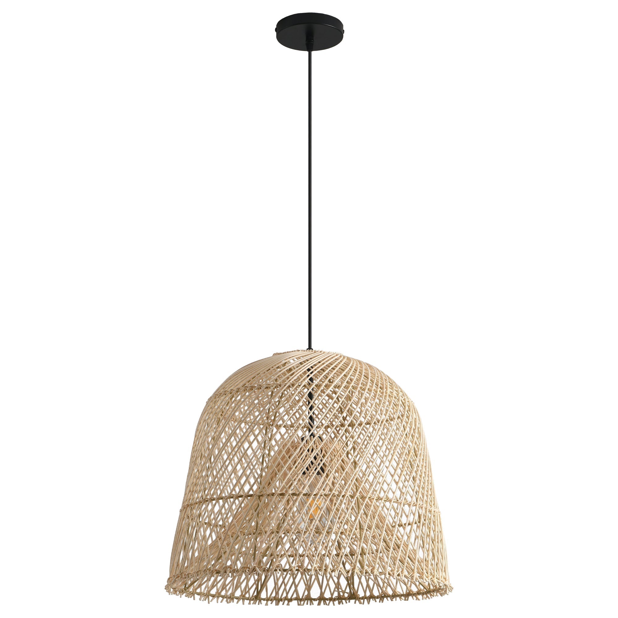Scandinavian Minimalist Rattan Pendant Light Ø38cm