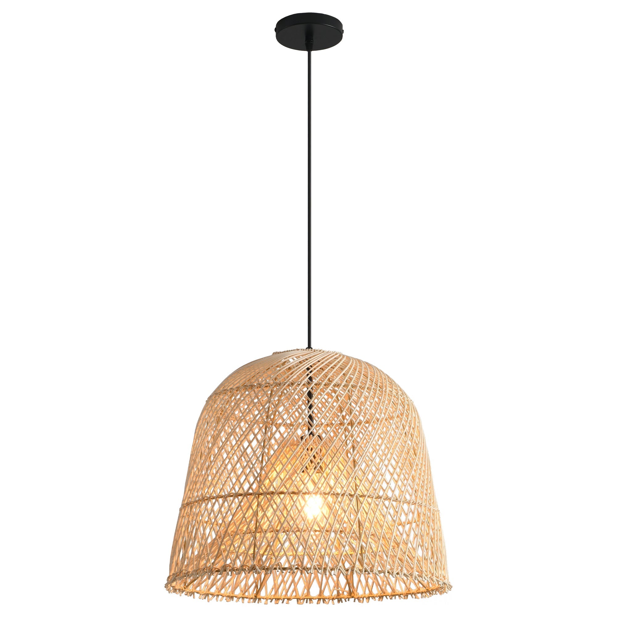 Scandinavian Minimalist Rattan Pendant Light Ø38cm