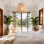 Scandinavian Minimalist Rattan Pendant Light Ø38cm