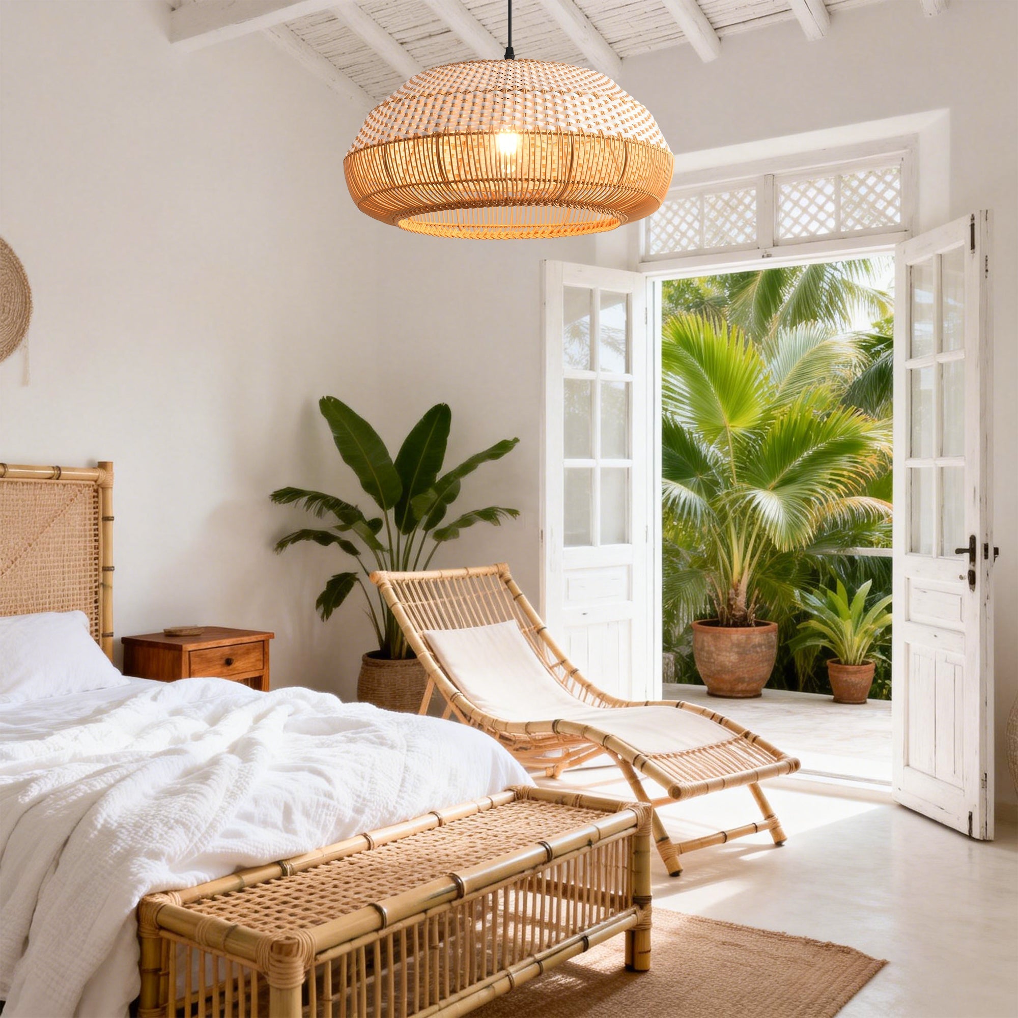Modern Rattan Pendant Light Ø48cm