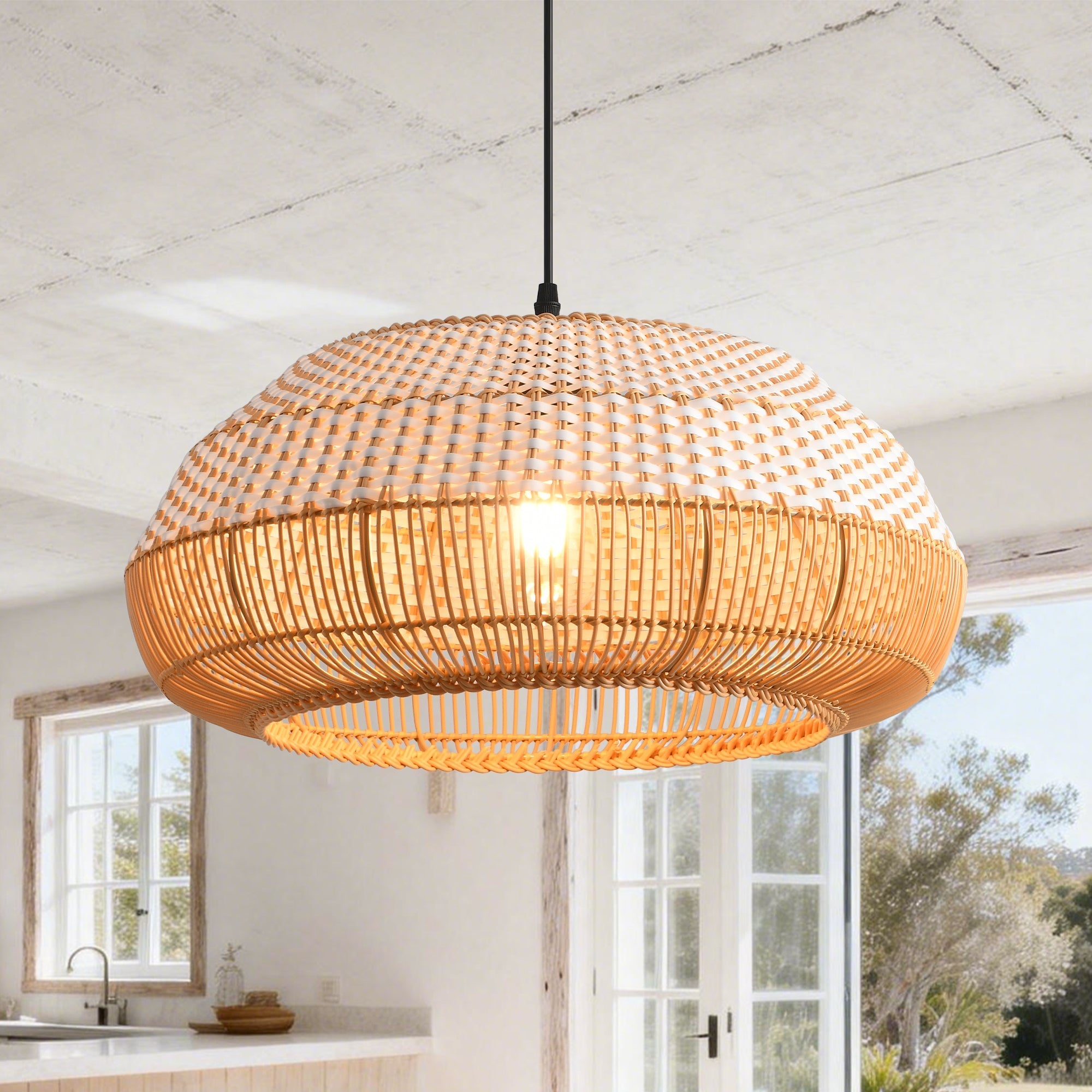 Modern Rattan Pendant Light Ø48cm