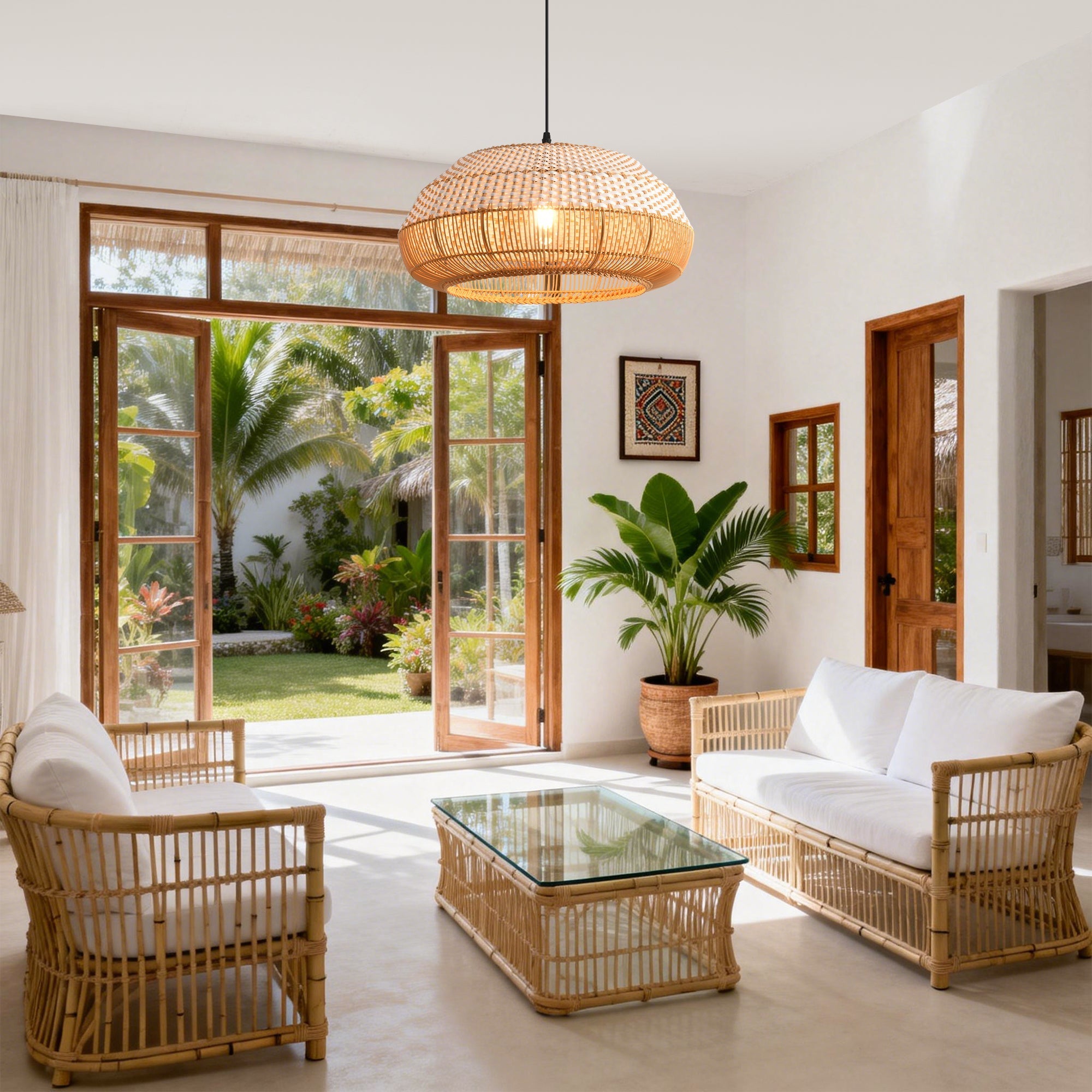 Modern Rattan Pendant Light Ø48cm