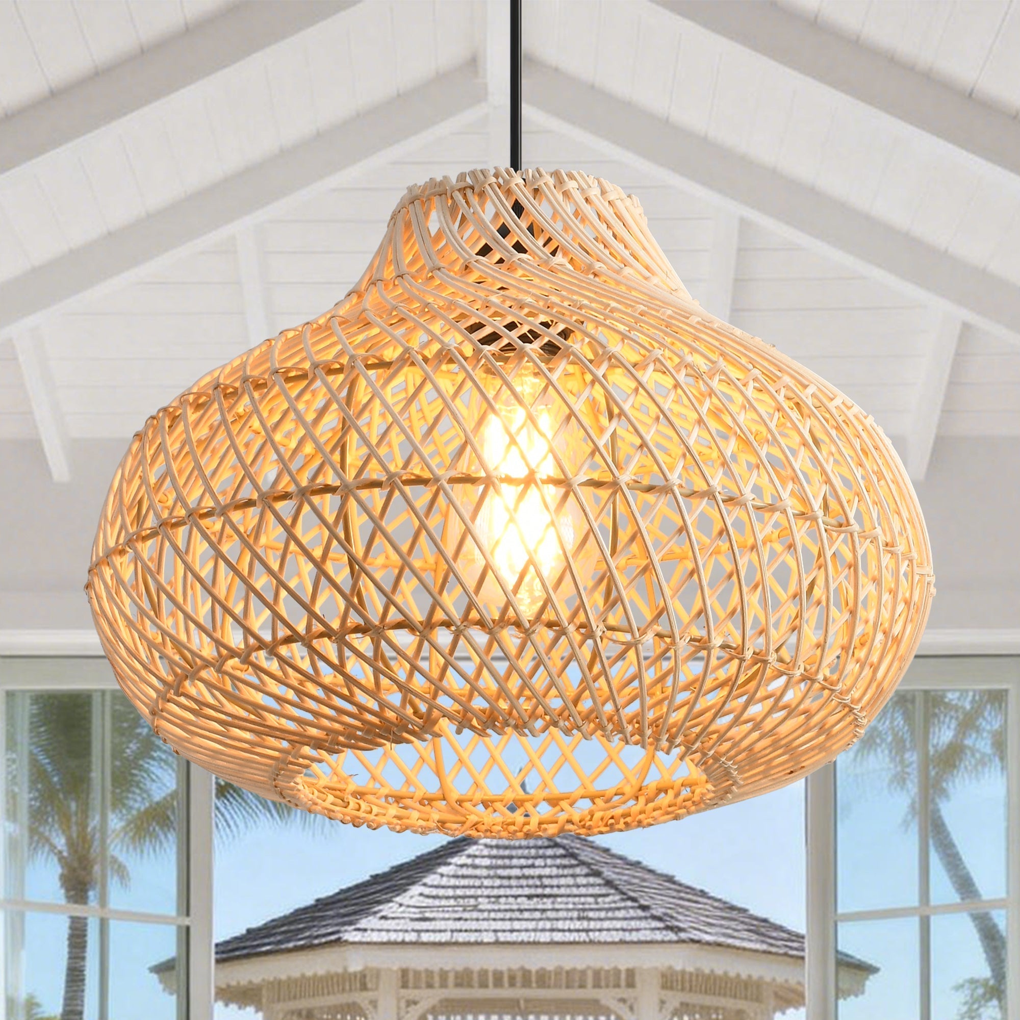Coastal Rattan Pendant Light Ø48cm