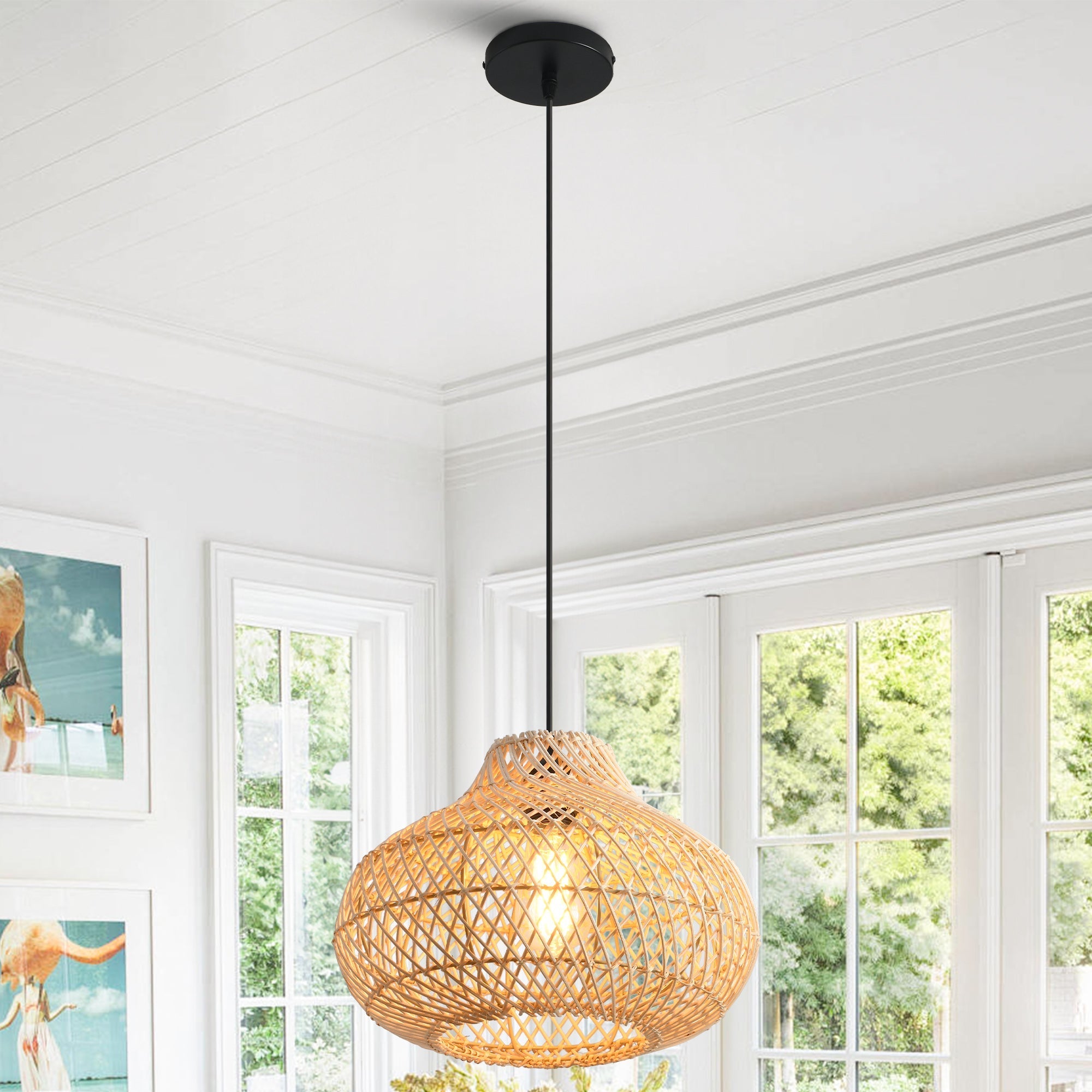 Coastal Rattan Pendant Light Ø48cm