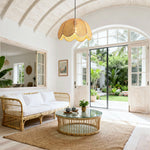 Natural Textured Lotus Rattan Pendant Light Ø40cm