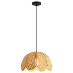 Natural Textured Lotus Rattan Pendant Light Ø40cm