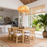 Earthy Wabi-Sabi Wave Bamboo Pendant Light Ø50cm
