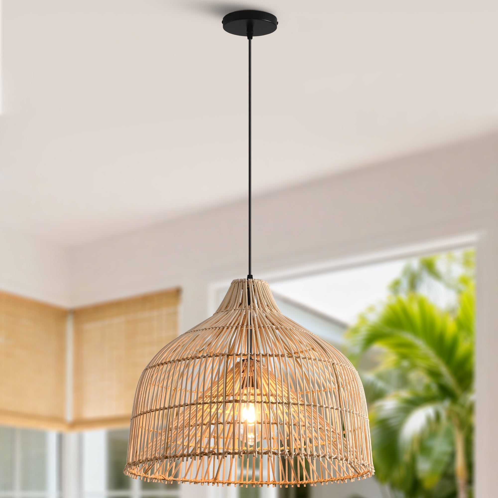 Modern Minimalist Weave Rattan Pendant Light Ø50cm
