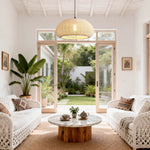 Bohemian Rustic Woven Cotton Pendant Light Ø48cm