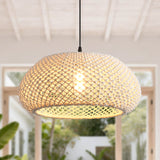 Bohemian Rustic Woven Cotton Pendant Light Ø48cm