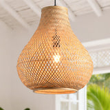 Nordic Minimal Teardrop Bamboo Pendant Light Ø38cm
