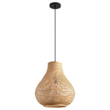 Nordic Minimal Teardrop Bamboo Pendant Light Ø38cm