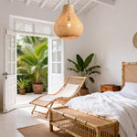 Nordic Minimal Teardrop Bamboo Pendant Light Ø38cm