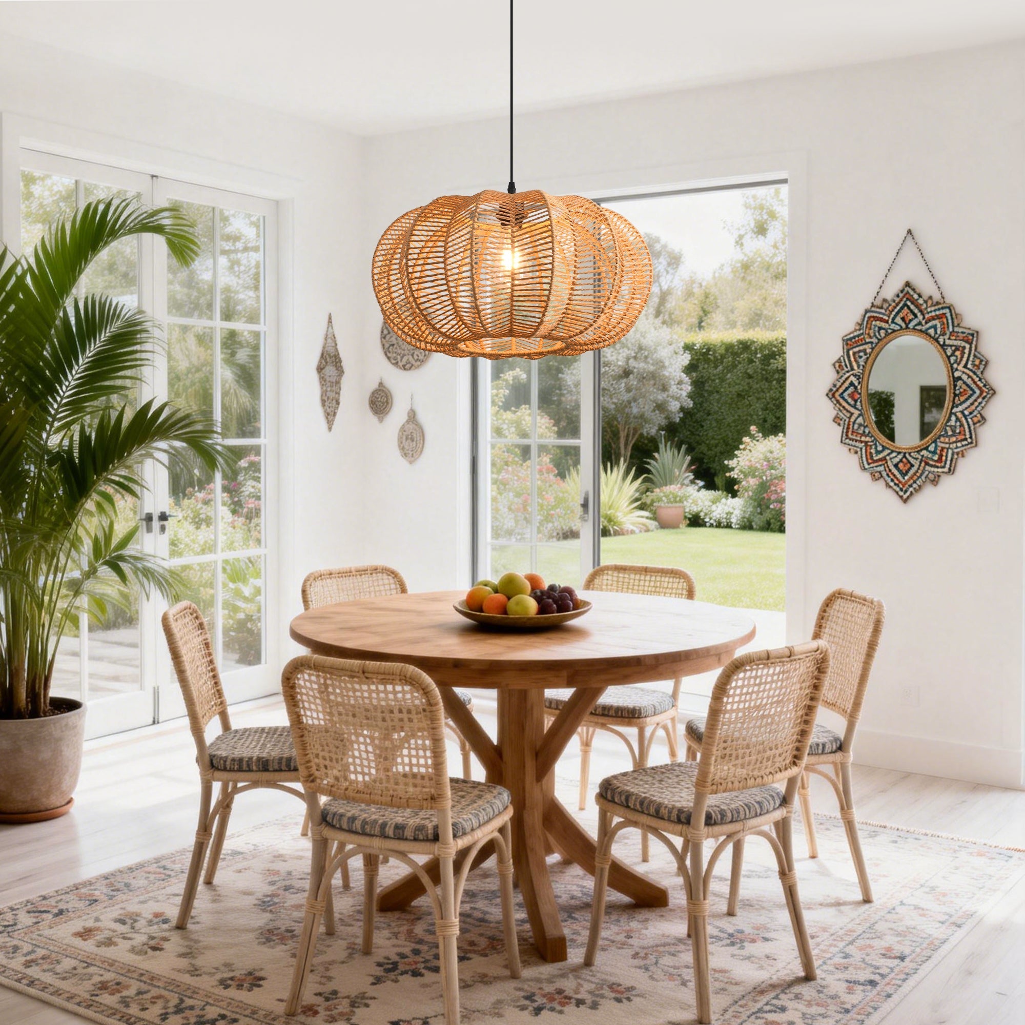 Rustic Rope Pendant Light Ø50cm