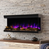 106 cm 42"/127 cm 50" JIYC Media Wall Electric Fire with 13 Flame Colors Built-In Electric Fire with Remote Control 750/1500W