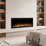 106 cm 42" CARRY Media Wall Electric Fire with 13 Flame Colors Built-In Electric Fire with Remote Control 750/1500W