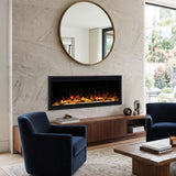 106 cm 42" CARRY Media Wall Electric Fire with 13 Flame Colors Built-In Electric Fire with Remote Control 750/1500W