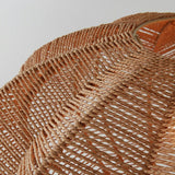 Wabi-Sabi-Hängeleuchte aus geflochtenem Seil, japanischer gewebter Kronleuchter 