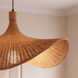 Suspension en bambou organique Wabi-Sabi, 52 cm de diamètre 
