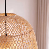 Scandinavische minimalistische rotan hanglamp met een diameter van 38 cm 
